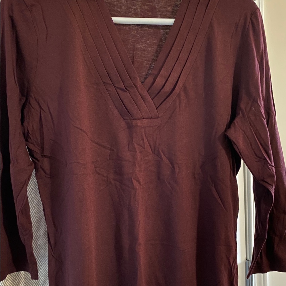 Talbots Womens V- Neck Top